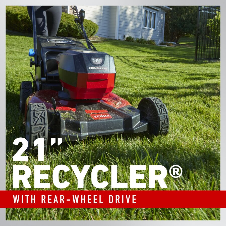 Toro 60V Max* 21 in. (53 cm) Recycler® Self-Propel Lawn Mower - 6.0Ah Battery Included (21327)